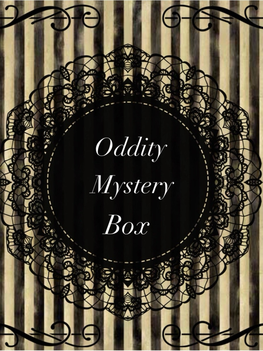 Vintage Black and Cream Oddity Mystery Box